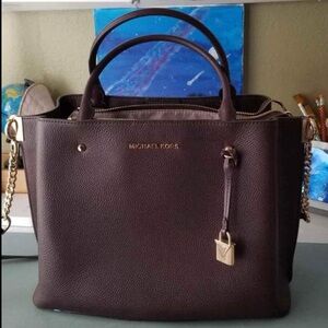 Michael Kors Dark Brown Leather Tote